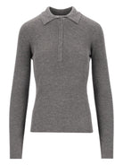 Max Mara Cashmere Yarn Polo Sweater - Grey