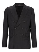 Paul Smith Double-Breasted Wool And Cashmere Blazer - Grey