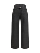 Loewe Baggy Jeans with a decorative single belt detail - Anthracite