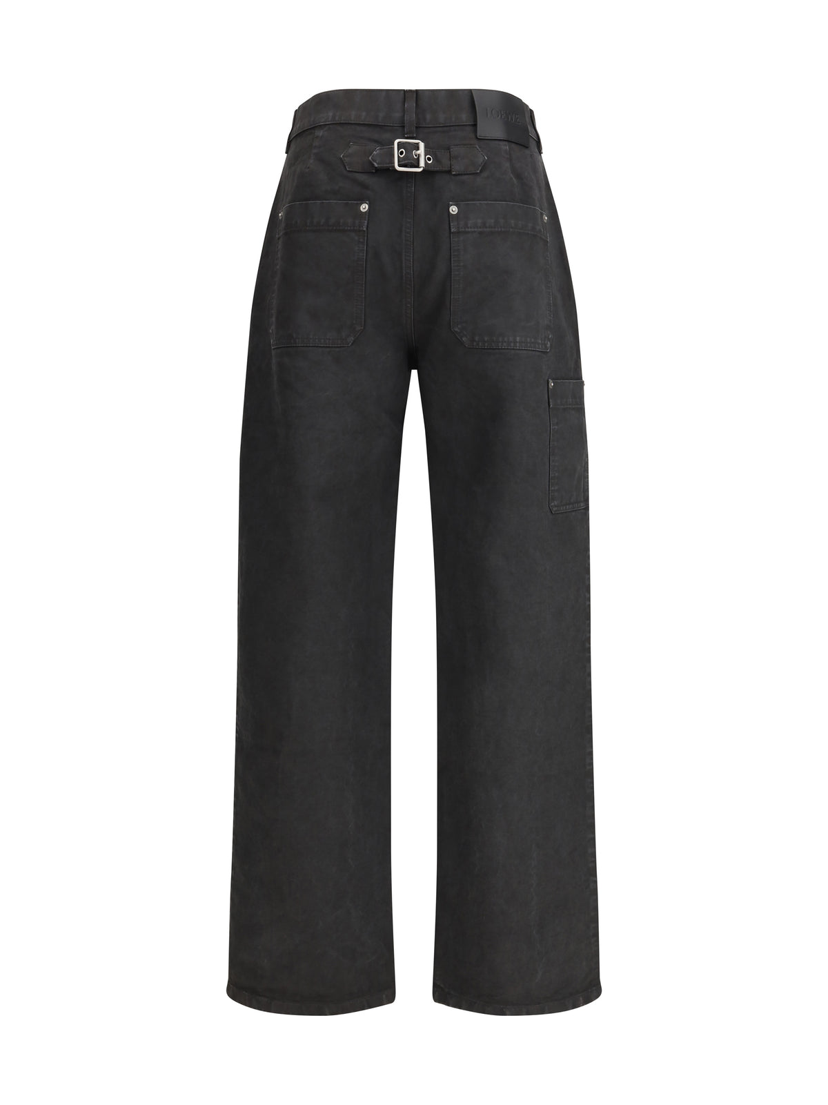 Loewe Baggy Jeans with a decorative single belt detail - Anthracite