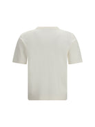Piacenza Cashmere Short-sleeve crewneck Sweater - White Ottico