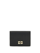 Ganni Ganni Bou Card Holder With Flap Grained - Black