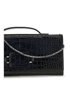 Roger Vivier Belle Vivier crocodile-effect Clutch - Black