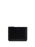 Comme des Garçons WALLET Embossed polka-dot Pouch - Black