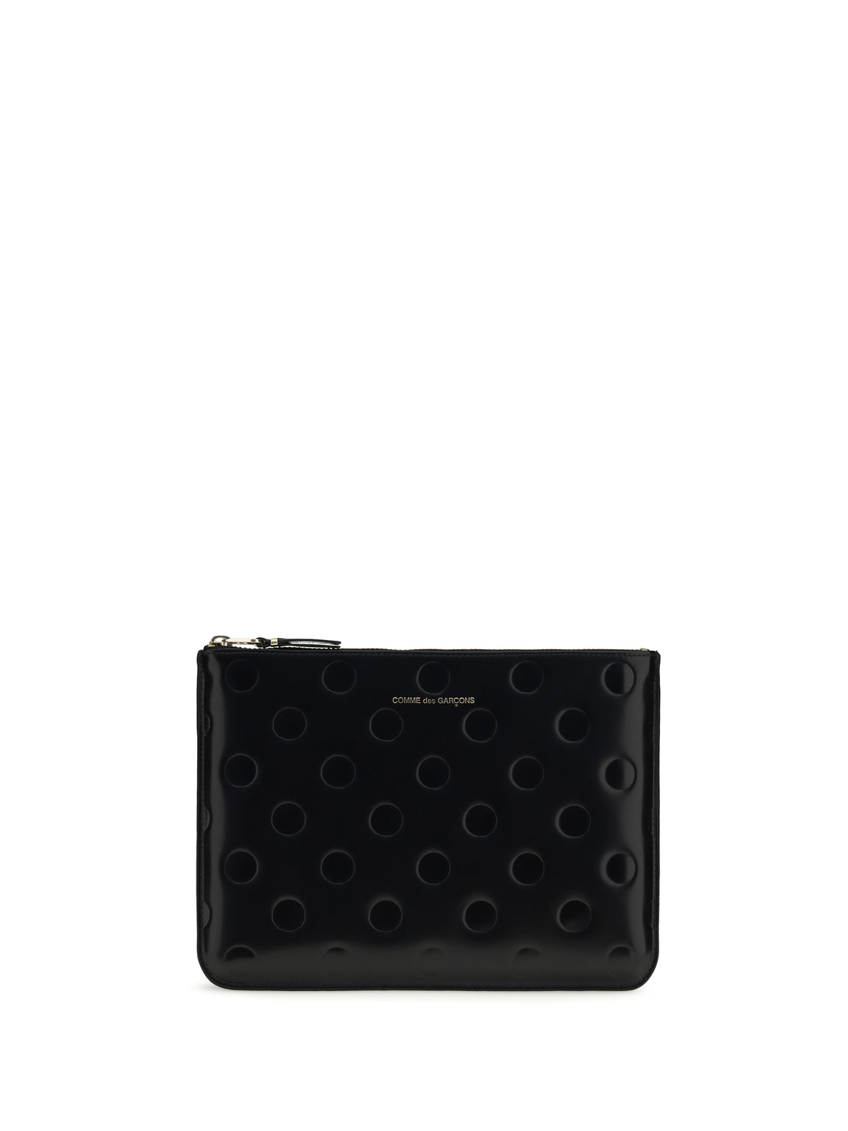 Comme des Garçons WALLET Embossed polka-dot Pouch - Black