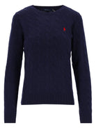 Polo Ralph Lauren Cable-Knit Wool And Cashmere Crewneck Sweater - Blue