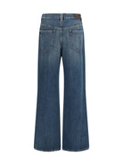 Brunello Cucinelli Contemporary Loose Authentic denim Pants with monili - Aged Blue Denim