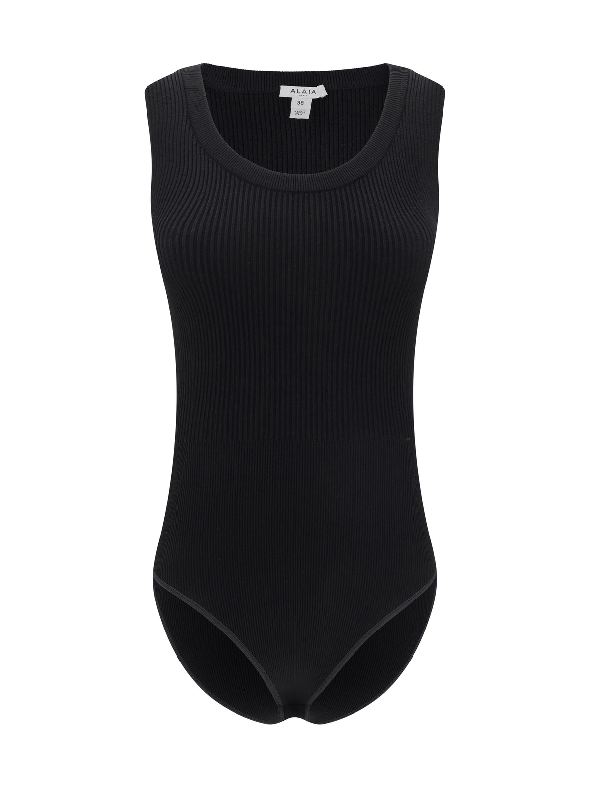 Alaïa Ribbed design Bodysuit - Noir Alaia