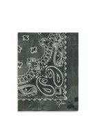 Golden Goose Golden paisley printed silk Scarf - Moss Green