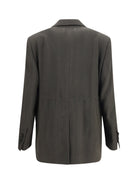 Golden Goose Double-breasted Blazer with drawstring - Deep Tundra
