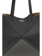 Loewe Medium Puzzle Fold Tote Bag - Black