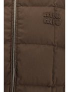 Miu Miu Gabardine Down Vest - Ebony