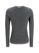 Thom Browne Ribbed merino wool Cardigan - Med Grey