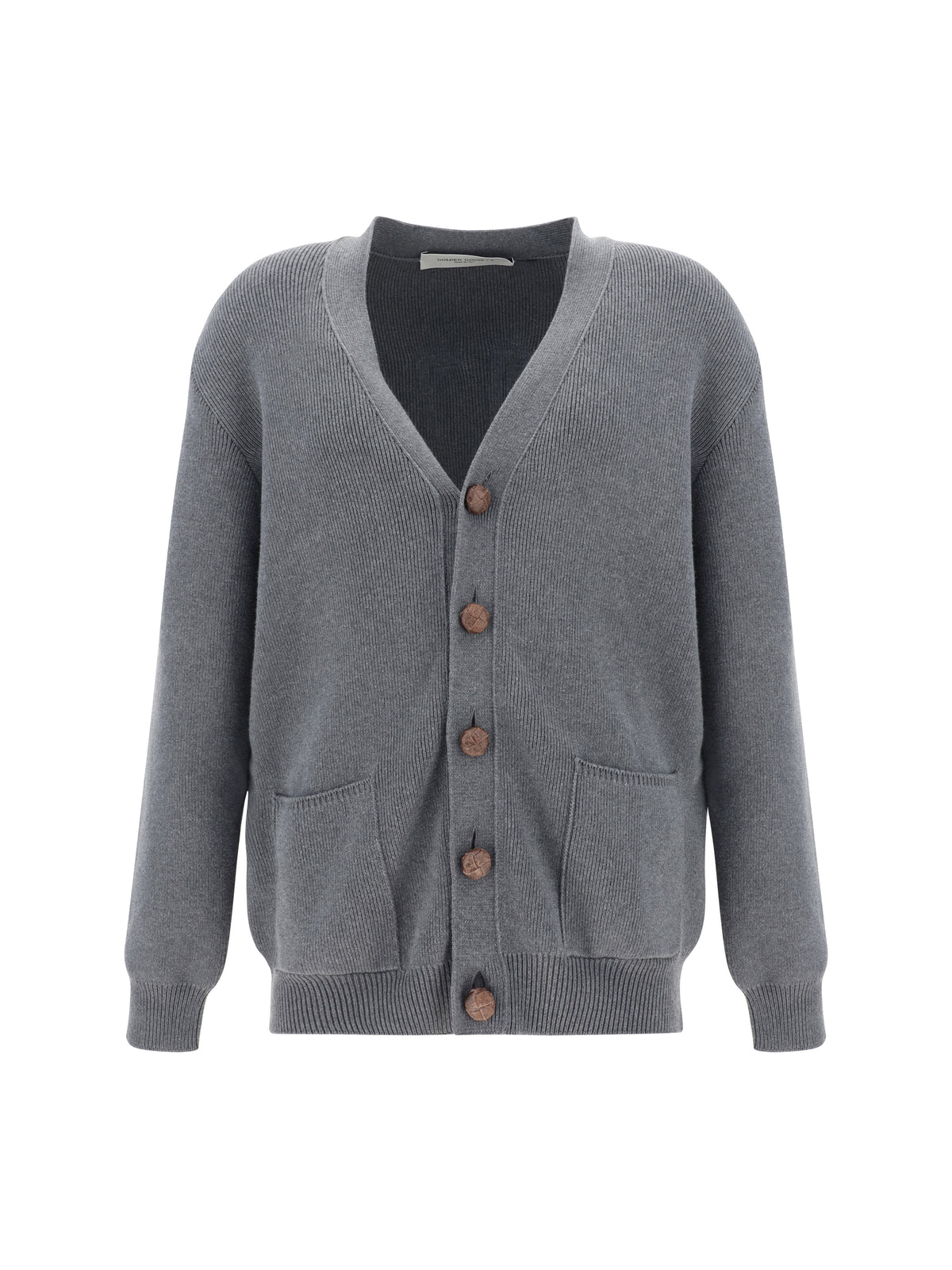 Golden Goose V-neck Cardigan - Dark Grey Melange