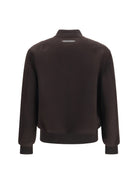 Brioni Wool and cashmere zip-up Bomber Jacket - Coffee