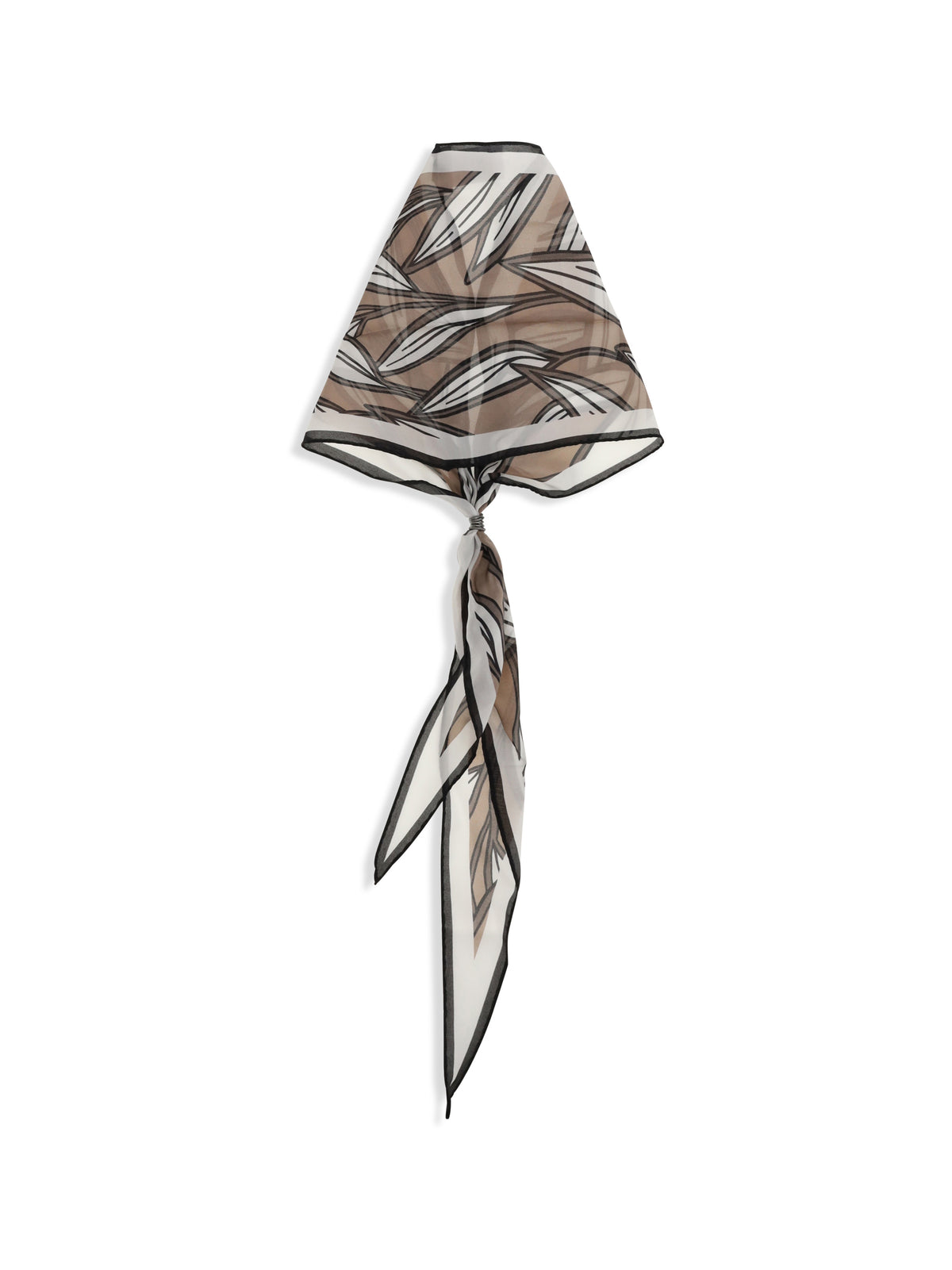 Brunello Cucinelli Silk tropical Print Bandeau - Tobacco