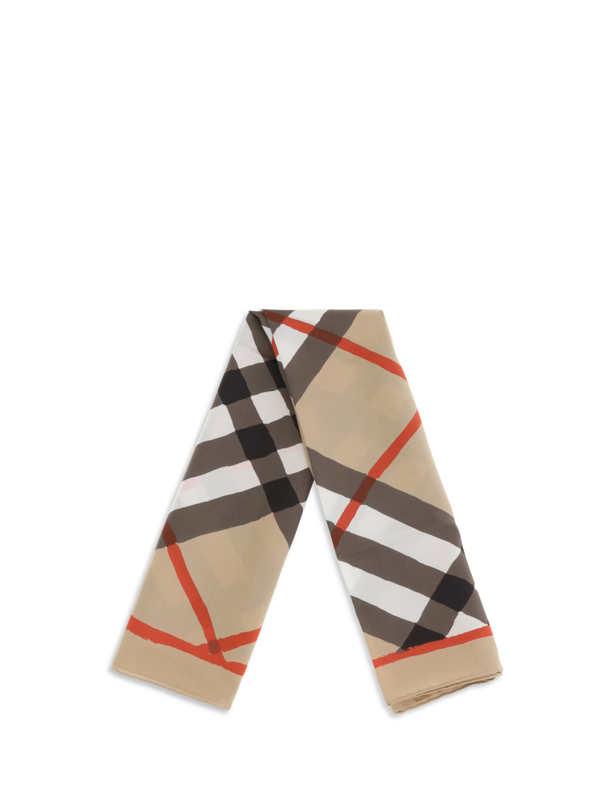 Burberry Silk watercolour Check Scarf - Archive Beige Ip Chk
