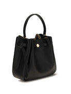 Tory Burch Romy Hammered leather Bucket Bag - Black