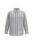Thom Browne Madras striped armband Shirt - Med Grey