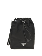 Prada Re-Nylon and Saffiano leather Bucket Bag - Black