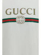 Gucci Printed silk-blend jersey T-shirt - Off White/Mc