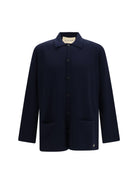 Valentino Wool Cardigan with VLogo - Navy