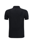 Aragona Cashmere Short-sleeve Polo in cotton - Black