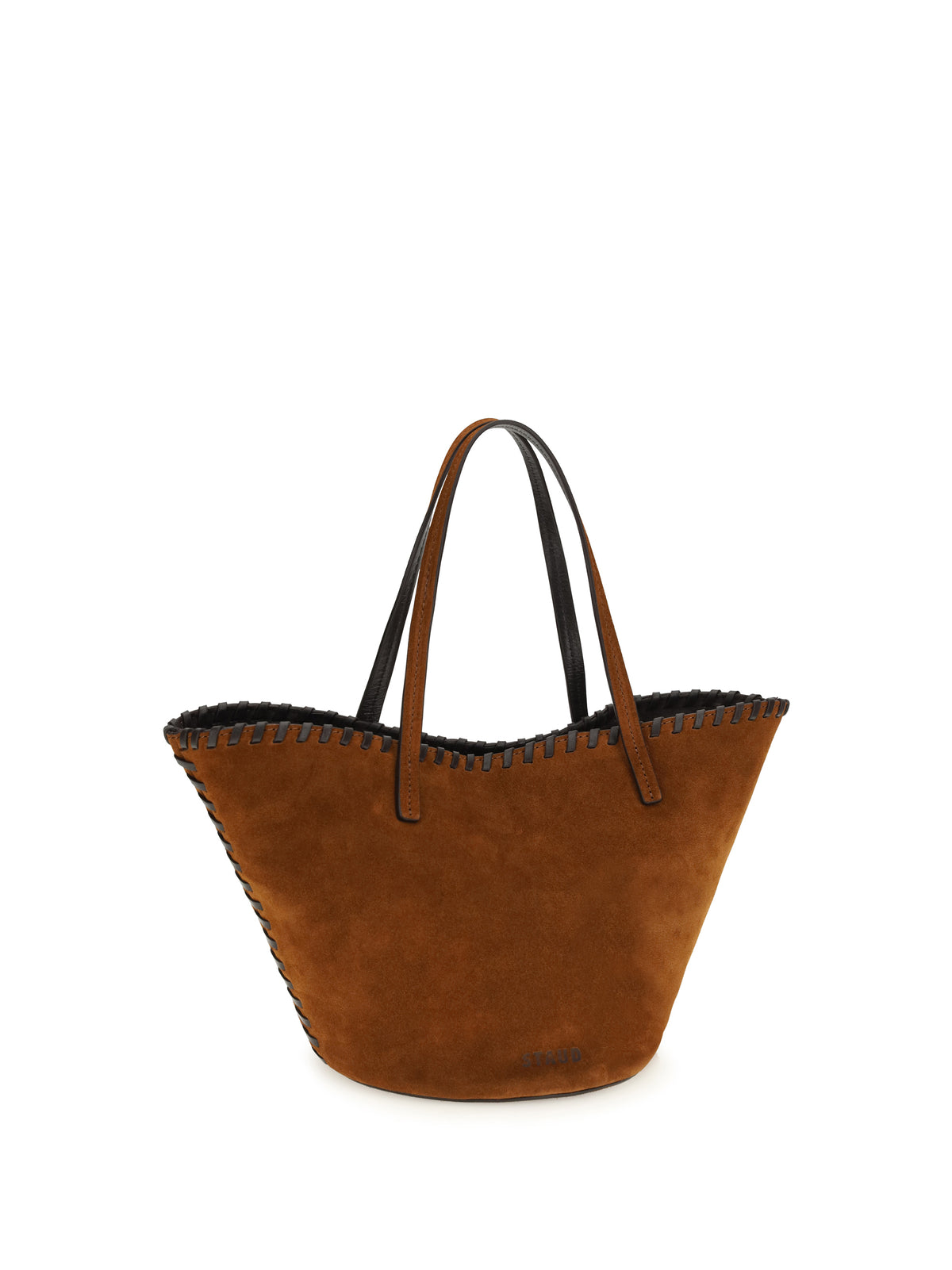 Staud Suede Caro Handbag - Tabac/Espresso