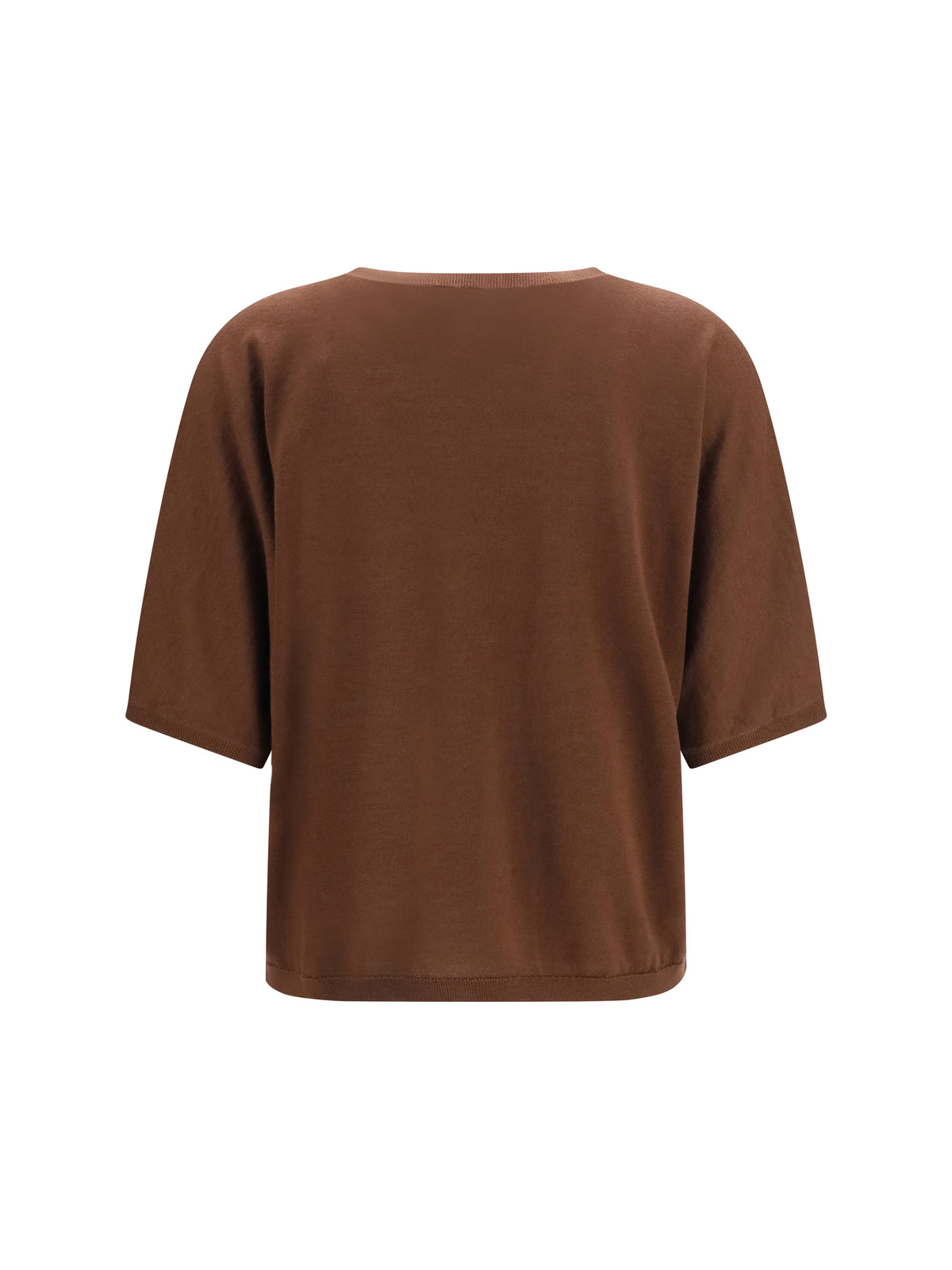Brunello Cucinelli Short-sleeve cashmere and silk Sweater - Cioccolato