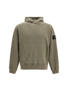 Stone Island Hooded Sweatshirt with front pocket - Military Green