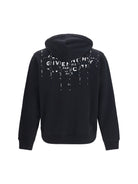 Givenchy Photographic Negative print fleece zip Hoodie - Black