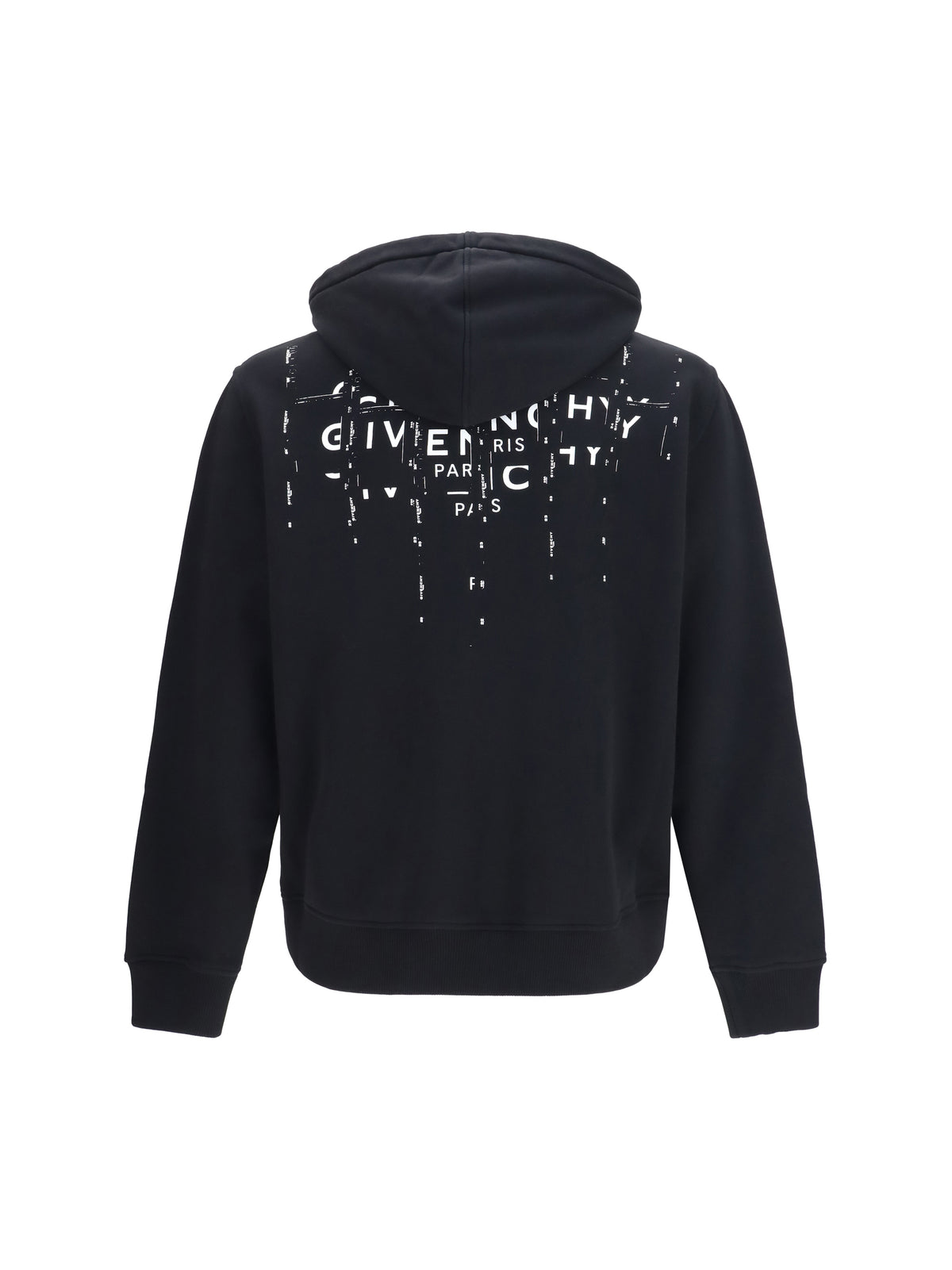 Givenchy Photographic Negative print fleece zip Hoodie - Black