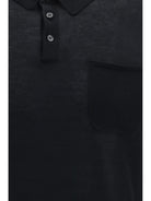 Aragona Cashmere Short-sleeve Polo in cotton - Black