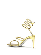 Rene Caovilla Metallic Cleo Sandals in leather - Dark Gold