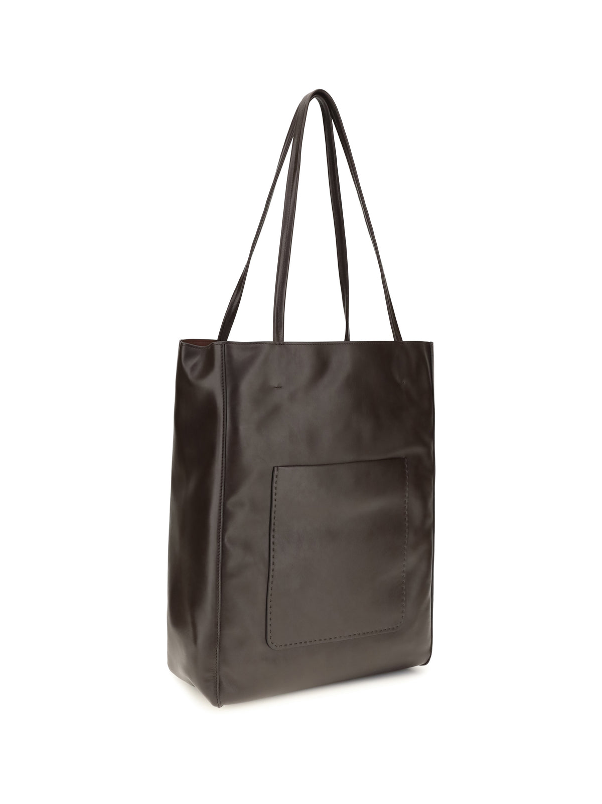 Phoebe Philo Paper Tote Bag - Choc Brown Silver