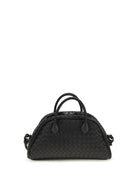 Bottega Veneta Small Intrecciato leather Bauletto Handbag - Black-Silver