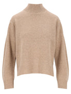 Maison Kitsuné Merino Wool Turtleneck Sweater - Beige