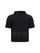 Alexander McQueen Open-knit T-shirt - Black
