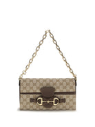 Gucci Medium Horsebit Ristretto Shoulder Bag - Vint.Sand/Dk Brown