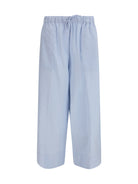 Toteme Cotton and linen blend palazzo Pants - Sky