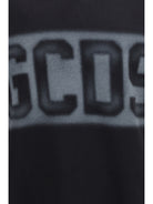 GCDS Logo Spray crewneck Sweatshirt - Black/Grey