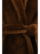 Phoebe Philo Short belted Coat - Green Ginger