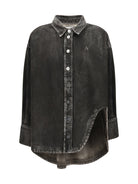 The Attico Denim Shirt - Black/White