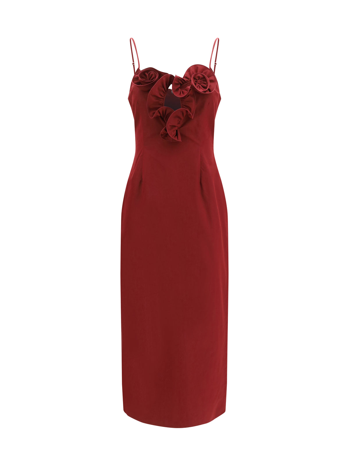 Magda Butrym Flower detail midi Dress - Burgundy