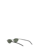 Alexander McQueen Slim cat-eye Sunglasses with T-Bar - Black/Smoke