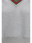 Gucci Web cotton jersey Sweatshirt - Grey Melange