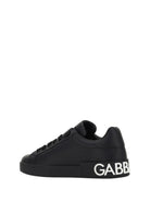 Dolce & Gabbana Leather Sneakers - Black/Black