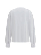 Ganni Strawberry long-sleeve cotton T-shirt - Bright White