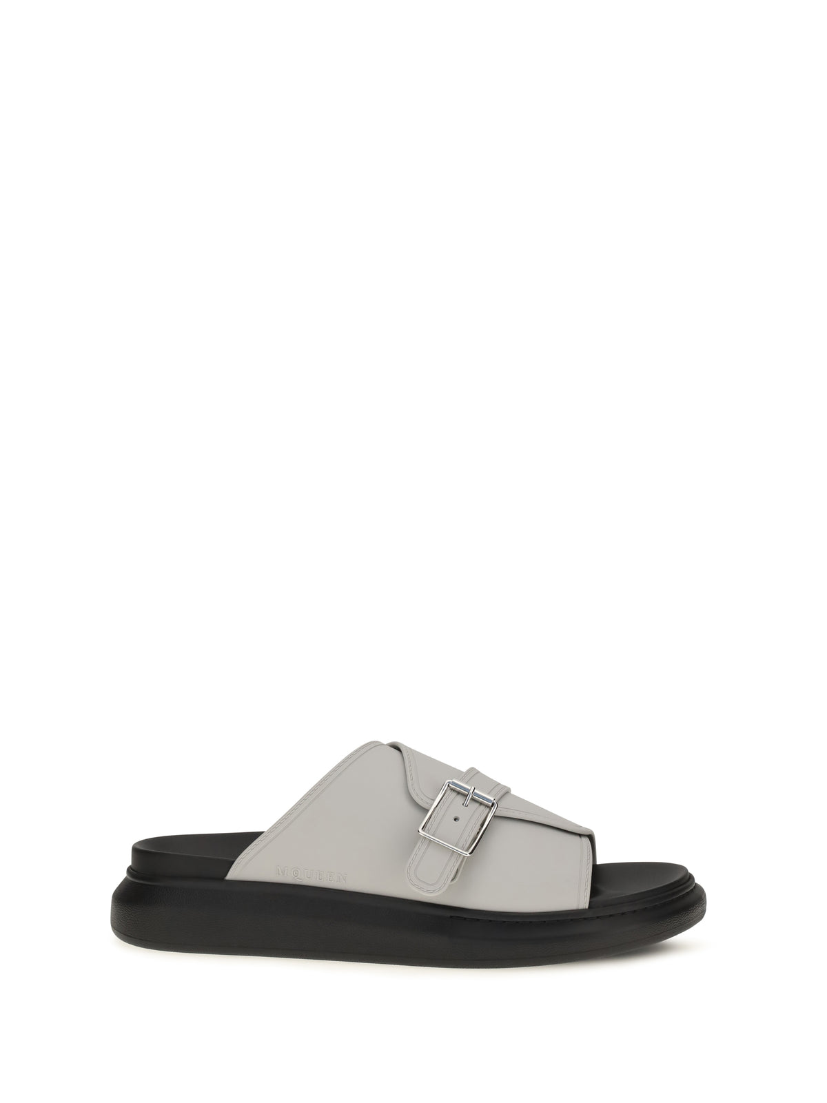 Alexander McQueen Buckle slide Sandals - Ash Grey