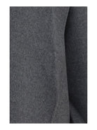 Toteme Wool Hooded Coat - Pale Grey Mélange